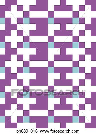 Purple, blue and white block patterns View Large Photo Image Stock Photograph - Purple, blue and white block patterns. Fotosearch