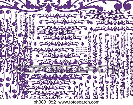 Purple floral patterns against white background View Large Photo Image Stock Image - Purple floral patterns against white background. Fotosearch