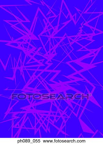 Stock Photography - Purple zigzag lines against blue background. Fotosearch