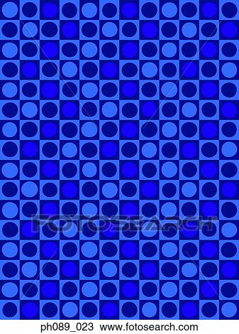 Stock Image - Repeated patterns in tones of blue . Fotosearch