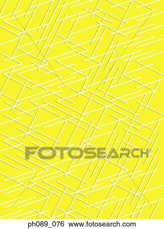 Stock Photograph - White zigzag lines against yellow background. Fotosearch