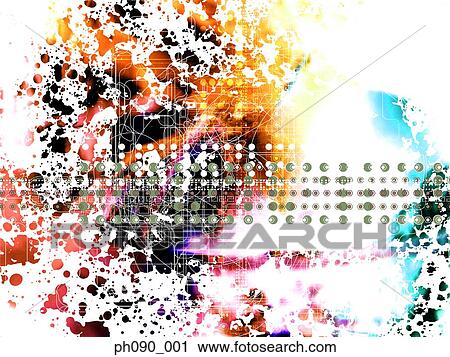 Stock Image - Multicolor digitally generated image, abstract. Fotosearch