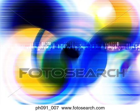 Stock Photo - Interception of circles, abstract digitally generated image. Fotosearch