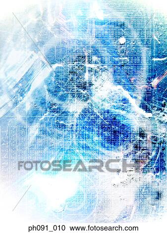 Stock Image - Lines and circular lines, abstract digitally generated images. Fotosearch