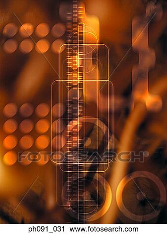 Stock Image - Lines and circular lines, abstract digitally generated images. Fotosearch