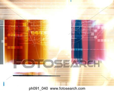 Stock Image - Multicolor abstract digitally generated image. Fotosearch