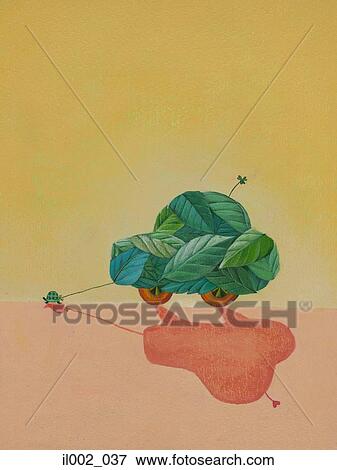 Stock Illustration - Concept: Environmental Friendly Car. Fotosearch