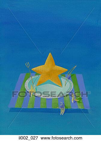 Stock Illustration - Concept: Star menu. Fotosearch
