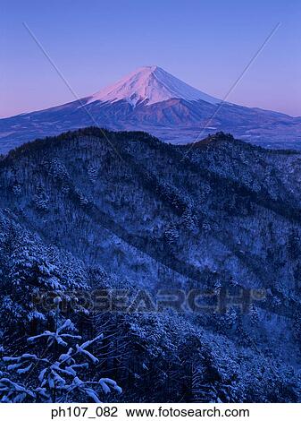Japan, Mt Fuji in Winter View Large Photo Image Stock Image - Japan, Mt Fuji in Winter. Fotosearch