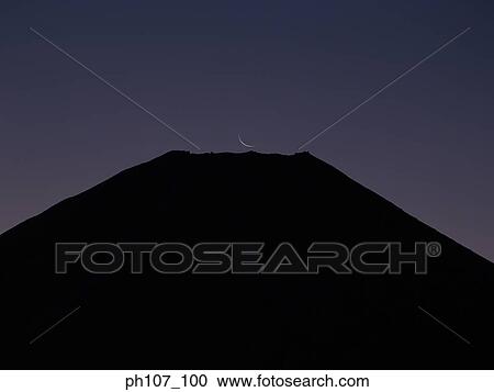Silhouette of Mt. Fuji, Japan View Large Photo Image Stock Image - Silhouette of Mt. Fuji, Japan. Fotosearch
