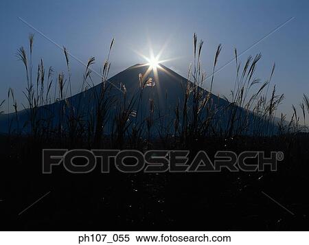 Stock Photography - Sunrise at peak of Mt. Fuji, Japan. Fotosearch