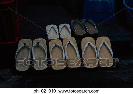 Five pairs of Japanese clogs View Large Photo Image Stock Image - Five pairs of Japanese clogs. Fotosearch