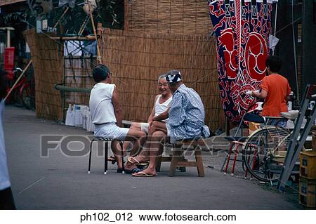 Matured Japanese men chatting View Large Photo Image Stock Image - Matured Japanese men chatting. Fotosearch