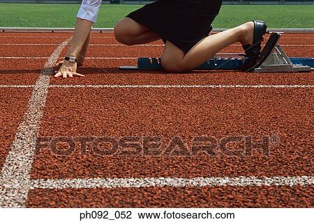 Businesswoman at starting block View Large Photo Image Stock Image - Businesswoman at starting block . Fotosearch