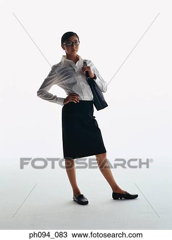 Young businesswoman in white background View Large Photo Image Stock Image - Young businesswoman in white background. Fotosearch
