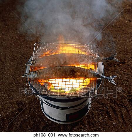 Grilled fish over charcoal fire View Large Photo Image Stock Image - Grilled fish over charcoal fire. Fotosearch