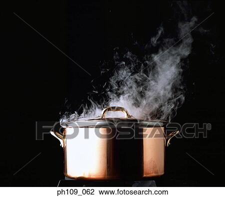 Pot with steam View Large Photo Image Stock Image - Pot with steam. Fotosearch