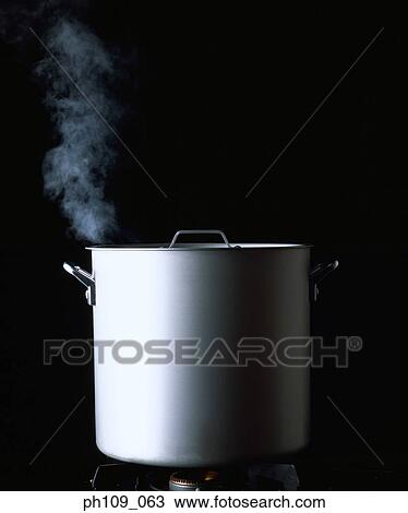 Pot with steam View Large Photo Image Stock Image - Pot with steam. Fotosearch