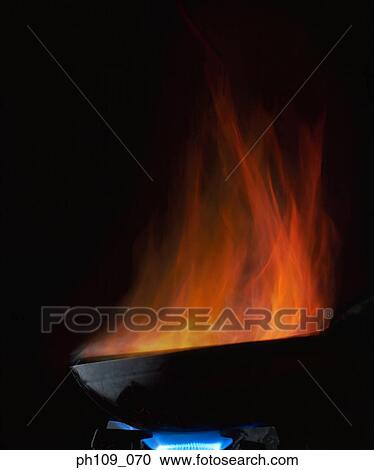 Wok on fire View Large Photo Image Stock Image - Wok on fire. Fotosearch
