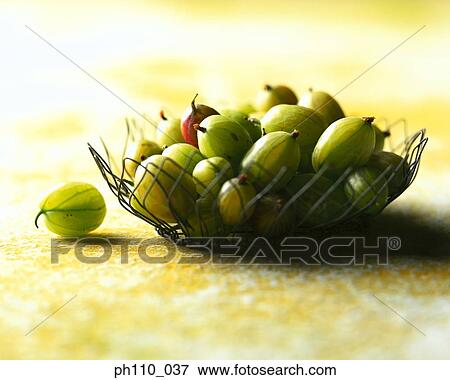 Stock Photo - Bowl of green fruits. Fotosearch