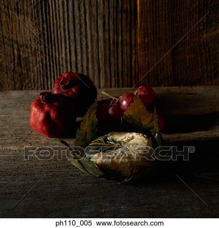 Stock Photography - Pomegranates and dessert. Fotosearch
