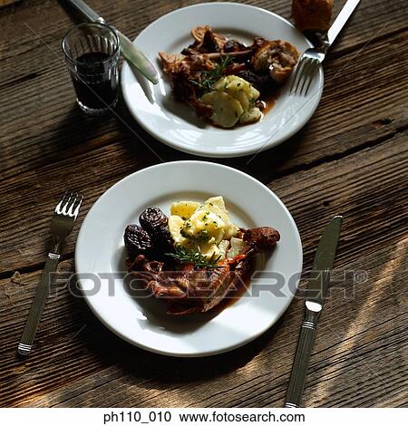 Two portion of dinner View Large Photo Image Stock Image - Two portion of dinner. Fotosearch