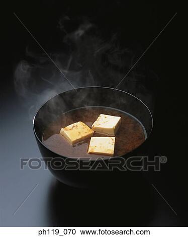 A bowl of soup with bean curd View Large Photo Image Stock Image - A bowl of soup with bean curd. Fotosearch