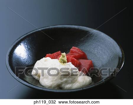 Bowl of sashimi (raw fish) View Large Photo Image Stock Image - Bowl of sashimi (raw fish). Fotosearch