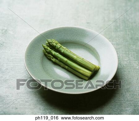 Dish of asparagus View Large Photo Image Stock Photograph - Dish of asparagus. Fotosearch