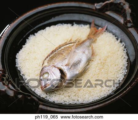 Fish on steam rice View Large Photo Image Stock Photography - Fish on steam rice. Fotosearch