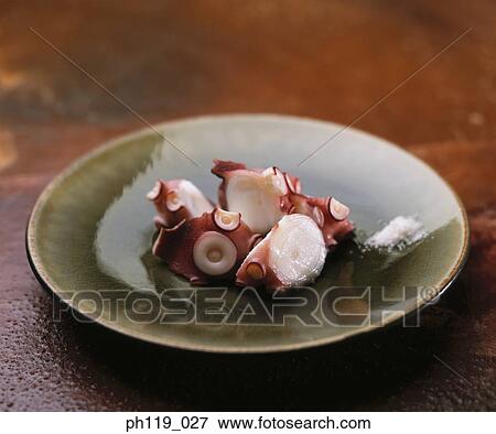 Plate of octopus (Tako) View Large Photo Image Stock Photo - Plate of octopus (Tako). Fotosearch