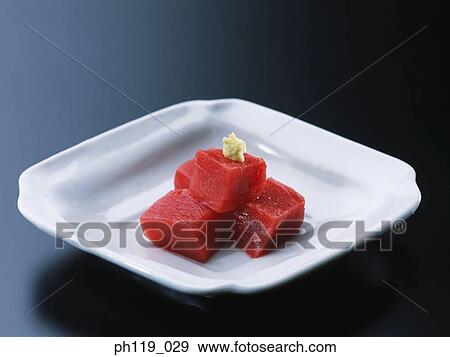 Plate of sashimi (raw fish), close-up View Large Photo Image Stock Photo - Plate of sashimi (raw fish), close-up. Fotosearch