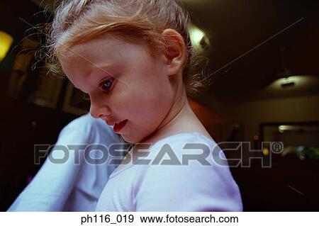 Stock Photo - Side profile of young girl. Fotosearch