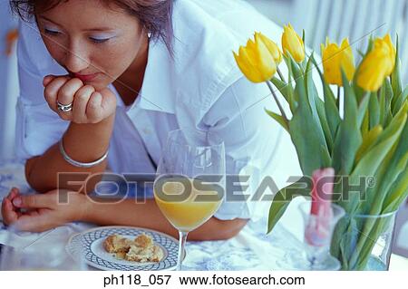 Stock Photo - Portrait of a Japanese woman. Fotosearch