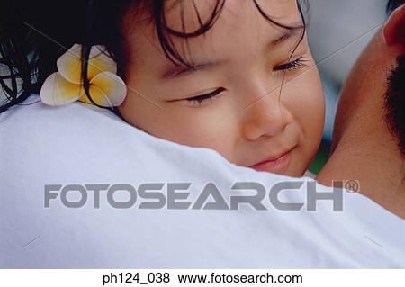 Daughter hugging father, close-up View Large Photo Image Stock Photo - Daughter hugging father, close-up. Fotosearch