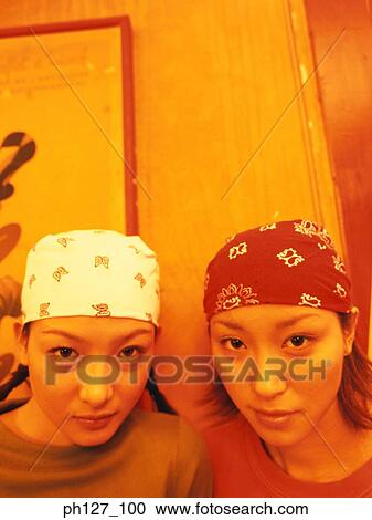 Young women wearing bandana View Large Photo Image Stock Image - Young women wearing bandana. Fotosearch