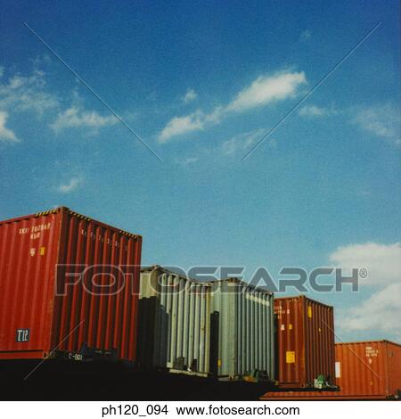 Picture - Cargo containers. Fotosearch