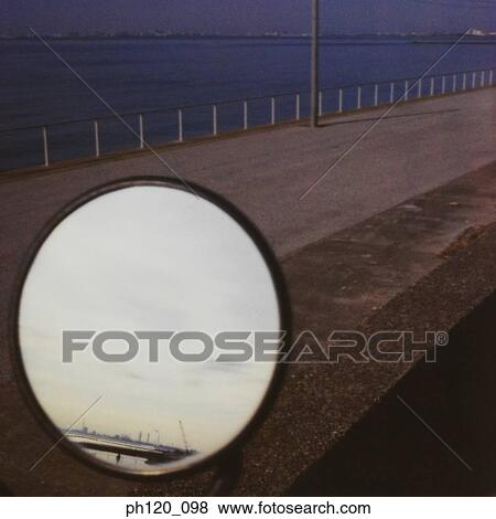 Cityscape viewed through mirror View Large Photo Image Stock Photo - Cityscape viewed through mirror. Fotosearch