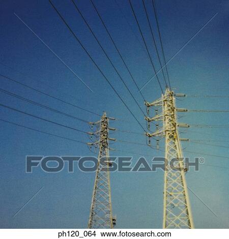 Electricity Pylon View Large Photo Image Picture - Electricity Pylon. Fotosearch