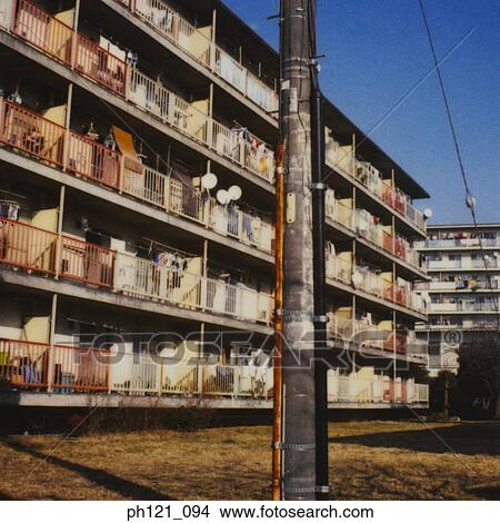 Picture - A block of residential flat. Fotosearch