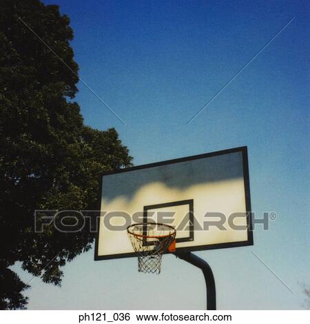 Stock Photograph - Basketball hoop, outdoor. Fotosearch