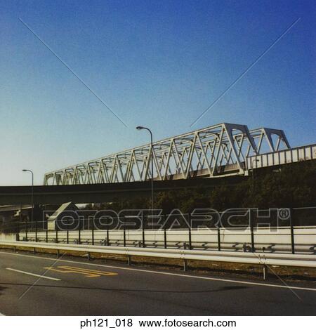 Elevated railroad track View Large Photo Image Stock Photo - Elevated railroad track. Fotosearch