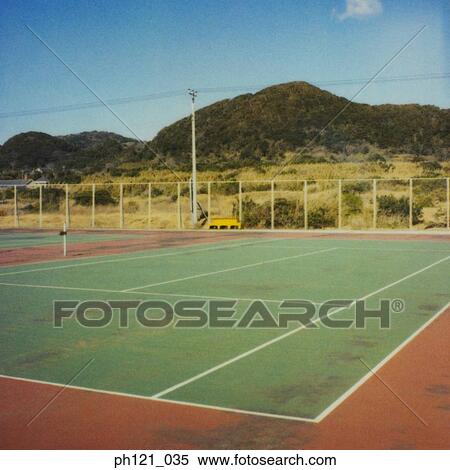 Stock Photography - Empty tennis court. Fotosearch