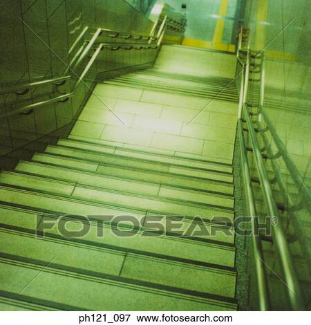 Stock Photo - Flight of staircase. Fotosearch