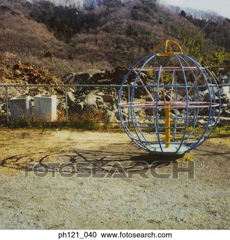 Globe structure in children's playground View Large Photo Image Stock Image - Globe structure in children's playground. Fotosearch