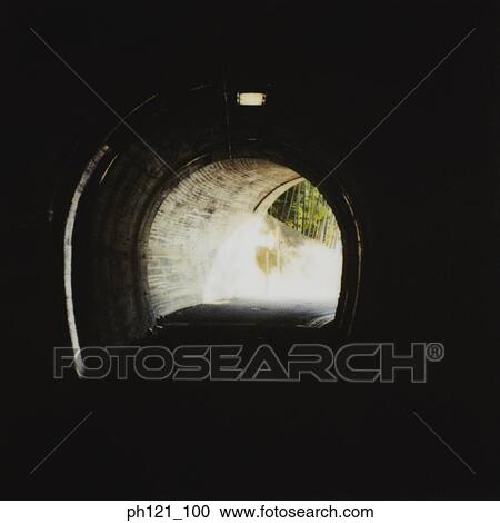 Stock Image - Tunnel, view inside tunnel. Fotosearch