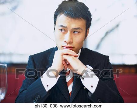 Asian Man, Portrait View Large Photo Image Stock Photo - Asian Man, Portrait. Fotosearch