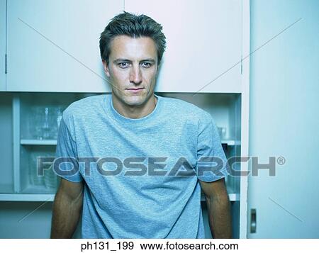 Close up of a Caucasian man View Large Photo Image Stock Photo - Close up of a Caucasian man. Fotosearch