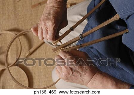 High angle view of a person's hands making a basket View Large Photo Image Stock Photo - High angle view of a person's hands making a basket. Fotosearch
