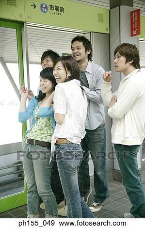 Close-up of five friends View Large Photo Image Stock Photo - Close-up of five friends. Fotosearch